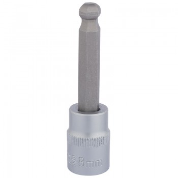 Ball End Hexagonal Socket Bits, 3/8&rdquo; Sq. Dr., 8mm