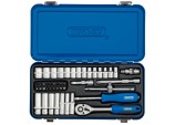 Metric Socket Set in Metal Case, 1/4&rdquo; Sq. Dr. (45 Piece)