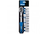Metric Socket and Ratchet Set, 1/2” Sq. Dr. (12 Piece)