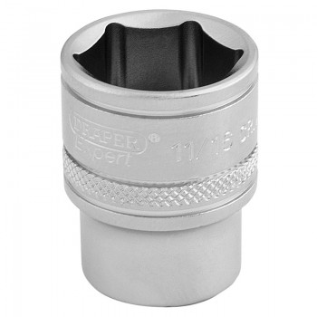 6 Point Imperial Socket, 3/8&rdquo; Sq. Dr., 11/16&rdquo;