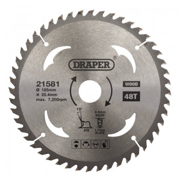 TCT Circular Saw Blade for Wood, 185 x 25.4mm, 48T TCT Circular Saw Blade for Wood, 185 x 25.4mm, 48T