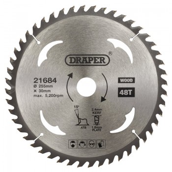 TCT Circular Saw Blade for Wood, 255 x 30mm, 48T TCT Circular Saw Blade for Wood, 255 x 30mm, 48T