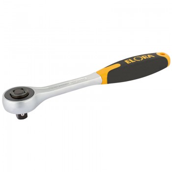 Elora Push Through Soft Grip Reversible Ratchet, 1/2&rdquo; Sq. Dr., 200mm