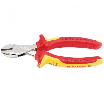Knipex 73 06 160SB VDE &rsquo; x CUT&rsquo; High Leverage Diagonal Side Cutters