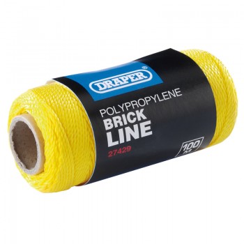 Polypropylene Brick Line, 100m, Yellow