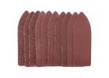 Hook and Loop Finger Sander Sheets, 67 x 67 x 22mm, 240 Grit (Pack of 10)