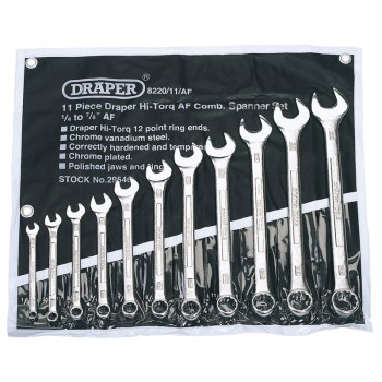 Draper Expert HI-TORQ® Imperial Combination Spanner Set (11 Piece)