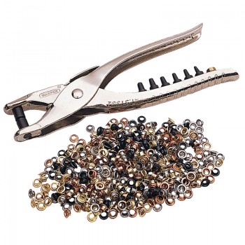 Interchangeable Hole Punch and Eyelet Pliers, 210mm Interchangeable Hole Punch and Eyelet Pliers, 210mm