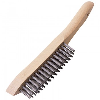 Heavy Duty 4 Row Wire Scratch Brush, 310mm