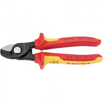 Knipex 95 18 165UKSBE VDE Fully Insulated Cable Shears, 165mm