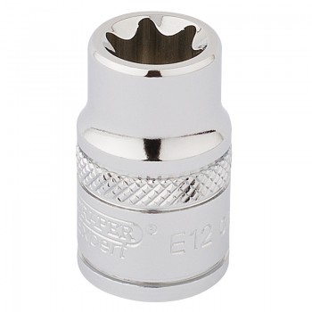 Draper TX-STAR® Socket, 3/8&rdquo; Sq. Dr., E12