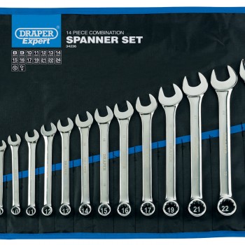 Draper HI-TORQ® Metric Combination Spanner Set (14 Piece)