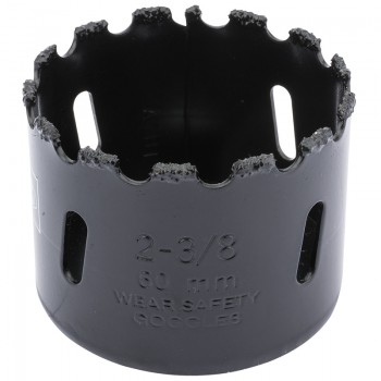 Tungsten Carbide Grit Hole Saw, 60mm