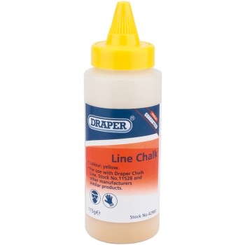 Plastic Bottle of Yellow Chalk for Chalk Line, 115g