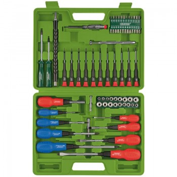 Screwdriver, Socket and Bit Set (70 Piece)