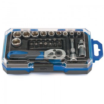 Socket Set, 1/4&rdquo; Sq. Dr. (27 Piece)