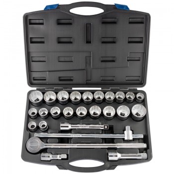 Combined MM/AF Socket Set, 3/4” Sq. Dr., Black (26 Piece) Combined MM/AF Socket Set, 3/4” Sq. Dr., Black (26 Piece)
