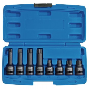Tamper Proof Impact Spline Set, 1/2” Sq. Dr. (8 Piece) Tamper Proof Impact Spline Set, 1/2” Sq. Dr. (8 Piece)