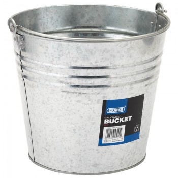 Galvanised Steel Bucket, 12L Galvanised Steel Bucket, 12L