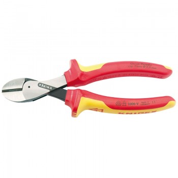 Knipex 73 08 160UKSBE VDE Fully Insulated &rsquo; x Cut&rsquo; High Leverage Diagonal Side Cutters