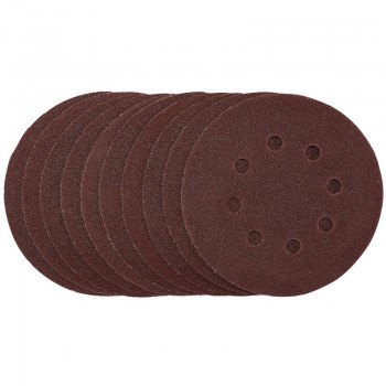 Sanding Discs, 125mm, Hook & Loop, 80 Grit, (Pack of 10)