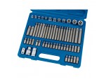 Mechanic&rsquo;s Socket and Bit Set, 3/8, 1/2&rdquo; Sq. Dr. (61 Piece)