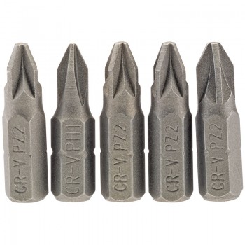 PZ Type Insert Bit, 1/4” Hex, 25mm Long, No.2 (Pack of 5) PZ Type Insert Bit, 1/4” Hex, 25mm Long, No.2 (Pack of 5)