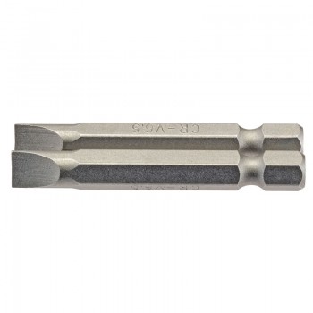 Plain Slot Insert Bit, 6.5mm, 1/4&rdquo; Hex, 50mm Long (Pack of 2)