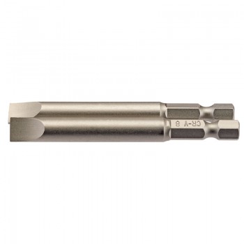 Plain Slot Insert Bit, 8mm, 1/4” Hex, 75mm Long (Pack of 2) Plain Slot Insert Bit, 8mm, 1/4” Hex, 75mm Long (Pack of 2)