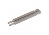 Hexagonal Insert Bit, 3mm, 1/4&rdquo; Hex, 75mm Long (Pack of 2)