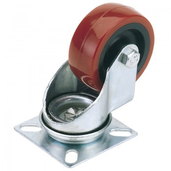 Swivel Plate Fixing Polyurethane Wheel, 50mm Diameter, S.W.L. 50kg Swivel Plate Fixing Polyurethane Wheel, 50mm Diameter, S.W.L. 50kg