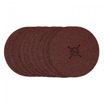 Fibre Sanding Discs, 125mm, 36 Grit, (Pack of 10)