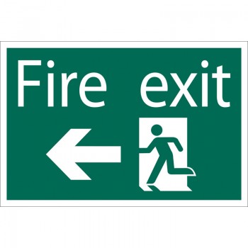 Fire Exit Arrow Left’ Safety Sign