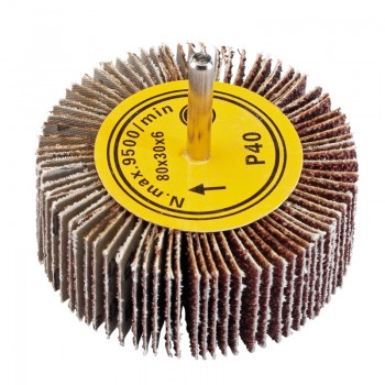 Abrasive Flap Wheel, 80 x 30mm, 40 Grit