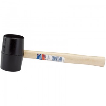 Hardwood Shaft Rubber Mallet, 620g/24oz