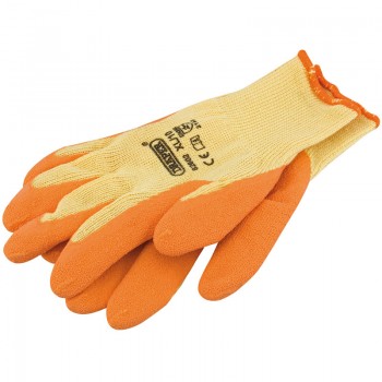 Heavy Duty Latex Coated Work Gloves, Extra Large, Orange
