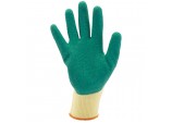 Heavy Duty Latex Coated Work Gloves, Extra Large, Green