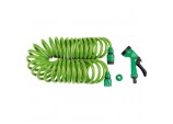 Recoil Hose with Spray Gun and Tap Connector, 10m