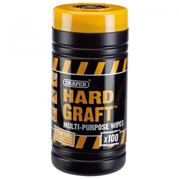 Draper ’Hard Graft’ Multi-Purpose Wipes (Tub of 100) Draper ’Hard Graft’ Multi-Purpose Wipes (Tub of 100)