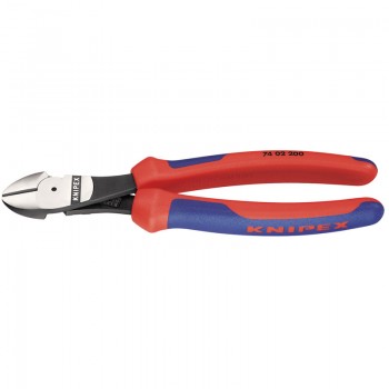 Knipex 74 02 200 High Leverage Diagonal Side Cutter with Comfort Grip Handles, 200mm Knipex 74 02 200 High Leverage Diagonal Side Cutter with Comfort Grip Handles, 200mm