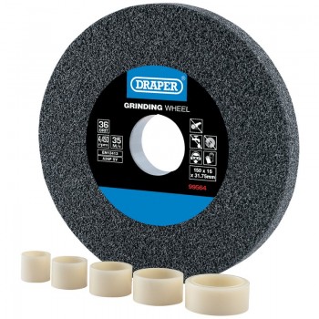 Aluminium Oxide Bench Grinding Wheel, 150 x 16mm, 36 Grit Aluminium Oxide Bench Grinding Wheel, 150 x 16mm, 36 Grit