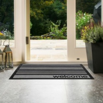 Scrape N Sorb Mat 40 x 60cm - Welcome Grey