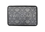 Supersoft Washable Mat 50 x 75cm - Welcome Floral Grey