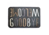 Supersoft Washable Mat 50 x 75cm - Welcome/Goodbye Grey