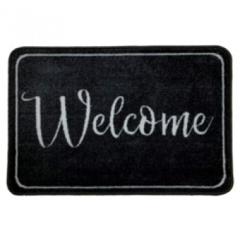 Supersoft Washable Mat 50 x 75cm - Welcome Grey
