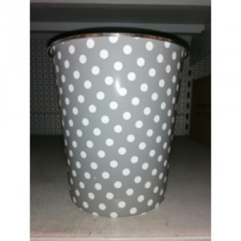 Waste Bin - Grey Dots