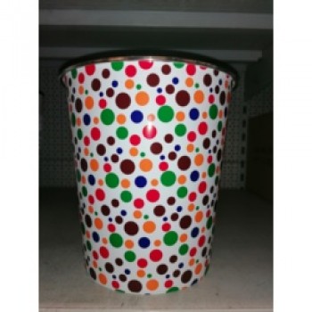 Waste Bin - Multi Coloured Small Dots