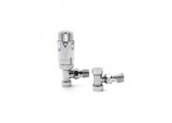 Westherm Chrome Angle TRV Lockshield & Reducer - 15mm