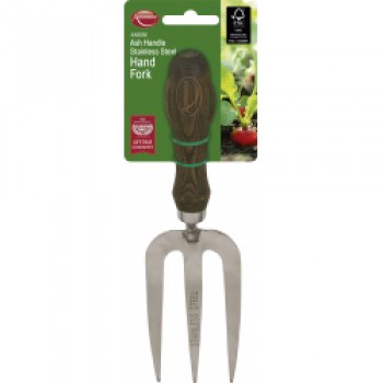 Ash Handle Stainless Steel Hand Fork