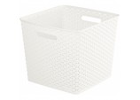 Nestable Rattan Basket Vintage White - 25L